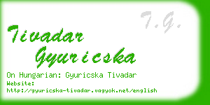 tivadar gyuricska business card